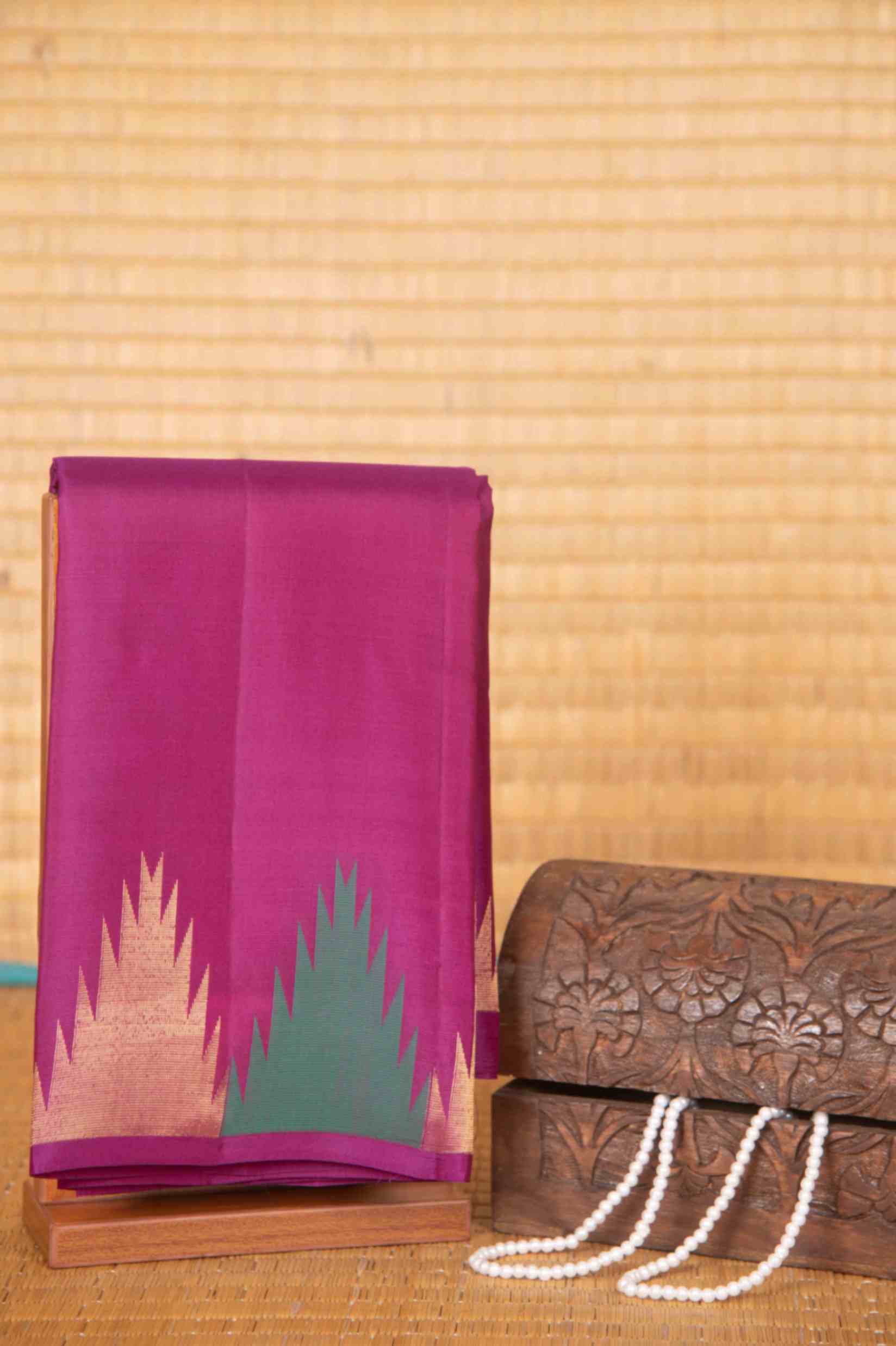 Purple Kanjivaram, Temple Border